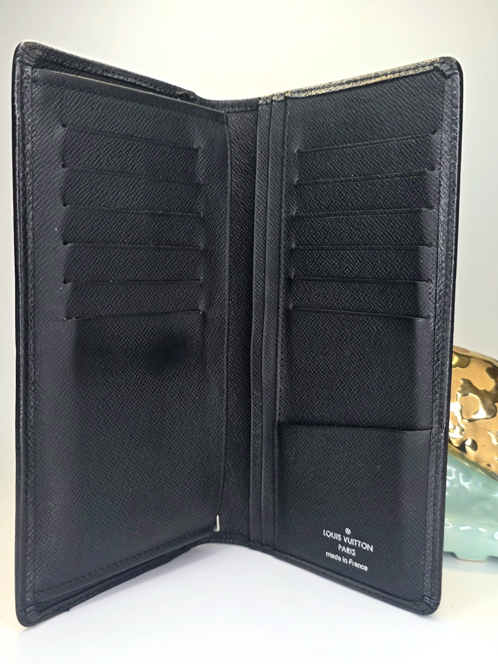 Louis Vuitton Brazza Wallet, Black & Silver 🔥